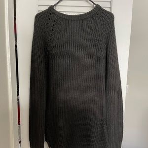 Dark Olive OhPolly Knitted Sweater Dress